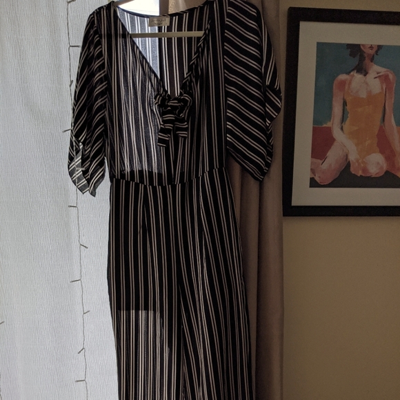 Lavender Fields stripped jumpsuit - Picture 1 of 3